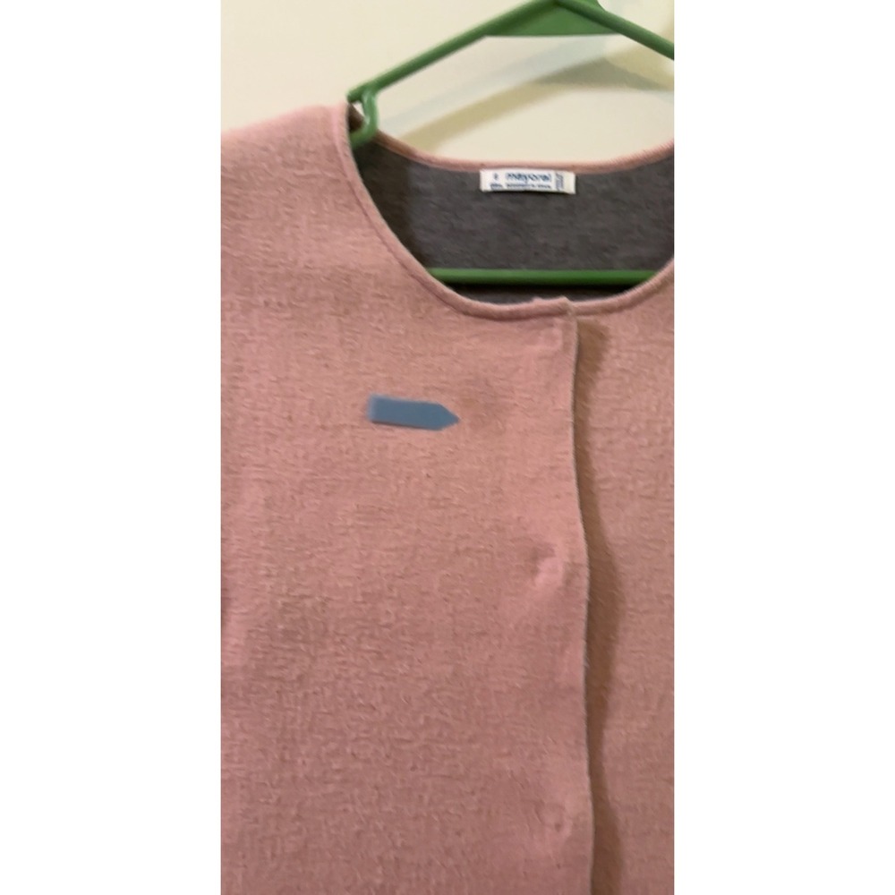 Mayoral Girls Pink Cardigan Sweater Jacket Size 8 Designed in Spain - Picture 10 of 12